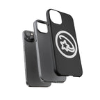 Positivestar Phone Case — Black Gloss Tough Case with White Shooting Star Logo
