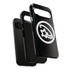 Positivestar Phone Case — Black Gloss Tough Case with White Shooting Star Logo