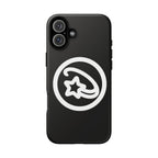 Positivestar Phone Case — Black Gloss Tough Case with White Shooting Star Logo