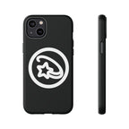 Positivestar Phone Case — Black Gloss Tough Case with White Shooting Star Logo