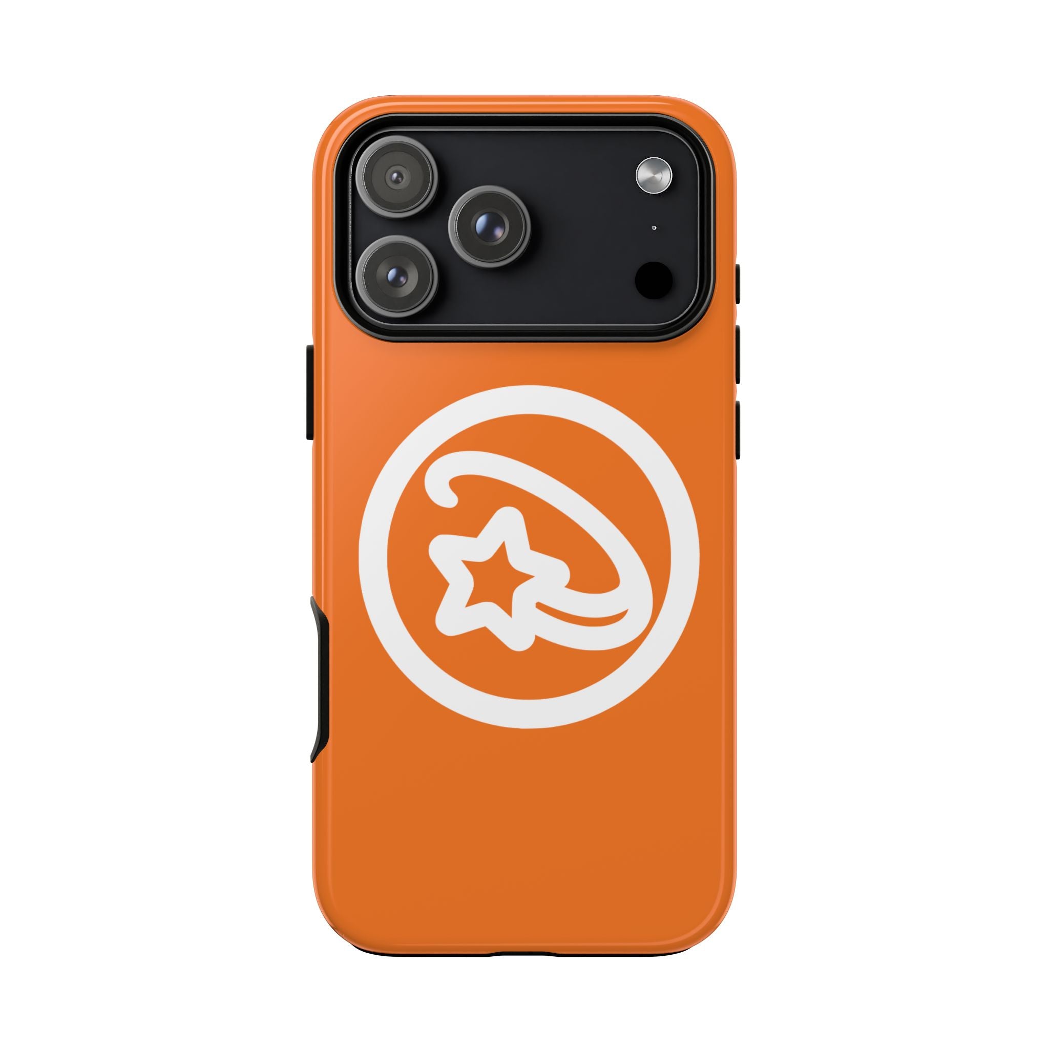 Positivestar Phone Case — Black Gloss Tough Case with White Shooting Star Logo