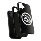 Positivestar Phone Case — Black Gloss Tough Case with White Shooting Star Logo