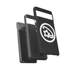 Positivestar Phone Case — Black Gloss Tough Case with White Shooting Star Logo
