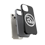 Positivestar Phone Case — Black Gloss Tough Case with White Shooting Star Logo