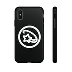Positivestar Phone Case — Black Gloss Tough Case with White Shooting Star Logo