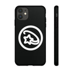 Positivestar Phone Case — Black Gloss Tough Case with White Shooting Star Logo