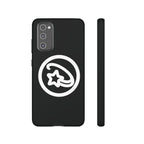 Positivestar Phone Case — Black Gloss Tough Case with White Shooting Star Logo