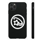 Positivestar Phone Case — Black Gloss Tough Case with White Shooting Star Logo