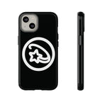 Positivestar Phone Case — Black Gloss Tough Case with White Shooting Star Logo