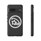 Positivestar Phone Case — Black Gloss Tough Case with White Shooting Star Logo