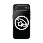 Positivestar Phone Case — Black Gloss Tough Case with White Shooting Star Logo