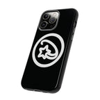 Positivestar Phone Case — Black Gloss Tough Case with White Shooting Star Logo
