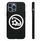 Positivestar Phone Case — Black Gloss Tough Case with White Shooting Star Logo