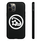 Positivestar Phone Case — Black Gloss Tough Case with White Shooting Star Logo