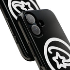 Positivestar Phone Case — Black Gloss Tough Case with White Shooting Star Logo