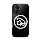 Positivestar Phone Case — Black Gloss Tough Case with White Shooting Star Logo