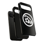 Positivestar Phone Case — Black Gloss Tough Case with White Shooting Star Logo