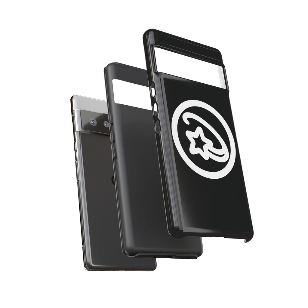 Positivestar Phone Case — Black Gloss Tough Case with White Shooting Star Logo