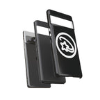 Positivestar Phone Case — Black Gloss Tough Case with White Shooting Star Logo