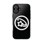 Positivestar Phone Case — Black Gloss Tough Case with White Shooting Star Logo