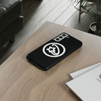 Positivestar Phone Case — Black Gloss Tough Case with White Shooting Star Logo
