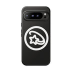 Positivestar Phone Case — Black Gloss Tough Case with White Shooting Star Logo
