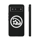 Positivestar Phone Case — Black Gloss Tough Case with White Shooting Star Logo