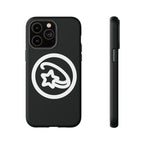 Positivestar Phone Case — Black Gloss Tough Case with White Shooting Star Logo