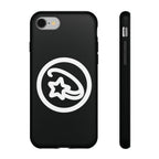 Positivestar Phone Case — Black Gloss Tough Case with White Shooting Star Logo