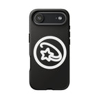 Positivestar Phone Case — Black Gloss Tough Case with White Shooting Star Logo