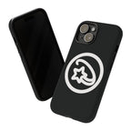 Positivestar Phone Case — Black Gloss Tough Case with White Shooting Star Logo
