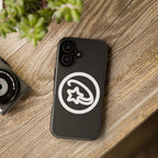 Positivestar Phone Case — Black Gloss Tough Case with White Shooting Star Logo