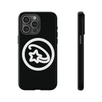 Positivestar Phone Case — Black Gloss Tough Case with White Shooting Star Logo