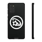 Positivestar Phone Case — Black Gloss Tough Case with White Shooting Star Logo