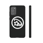 Positivestar Phone Case — Black Gloss Tough Case with White Shooting Star Logo