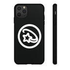 Positivestar Phone Case — Black Gloss Tough Case with White Shooting Star Logo