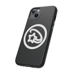 Positivestar Phone Case — Black Gloss Tough Case with White Shooting Star Logo