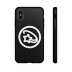 Positivestar Phone Case — Black Gloss Tough Case with White Shooting Star Logo