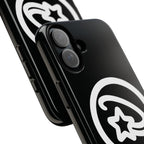 Positivestar Phone Case — Black Gloss Tough Case with White Shooting Star Logo