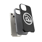 Positivestar Phone Case — Black Gloss Tough Case with White Shooting Star Logo
