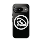 Positivestar Phone Case — Black Gloss Tough Case with White Shooting Star Logo