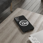 Positivestar Phone Case — Black Gloss Tough Case with White Shooting Star Logo