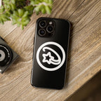 Positivestar Phone Case — Black Gloss Tough Case with White Shooting Star Logo