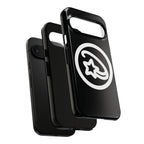 Positivestar Phone Case — Black Gloss Tough Case with White Shooting Star Logo