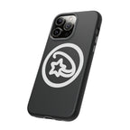 Positivestar Phone Case — Black Gloss Tough Case with White Shooting Star Logo