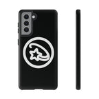 Positivestar Phone Case — Black Gloss Tough Case with White Shooting Star Logo