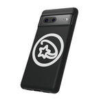 Positivestar Phone Case — Black Gloss Tough Case with White Shooting Star Logo