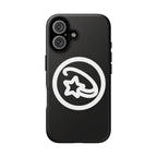 Positivestar Phone Case — Black Gloss Tough Case with White Shooting Star Logo