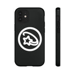 Positivestar Phone Case — Black Gloss Tough Case with White Shooting Star Logo