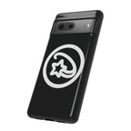 Positivestar Phone Case — Black Gloss Tough Case with White Shooting Star Logo